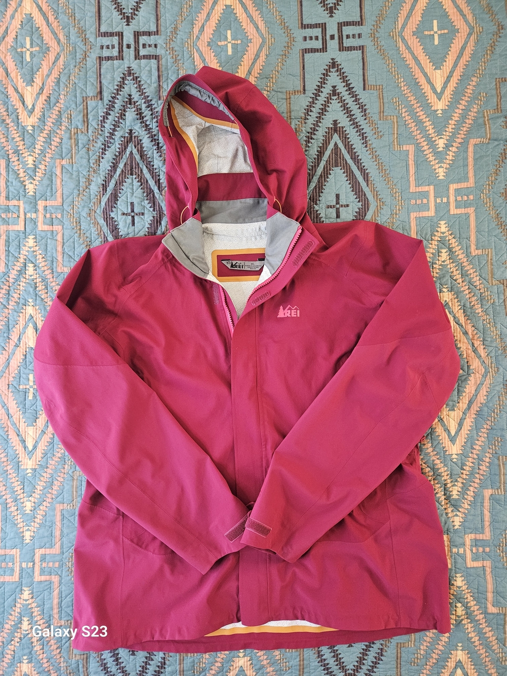 REI Elements Waterproof Hooded Jacket - Magenta